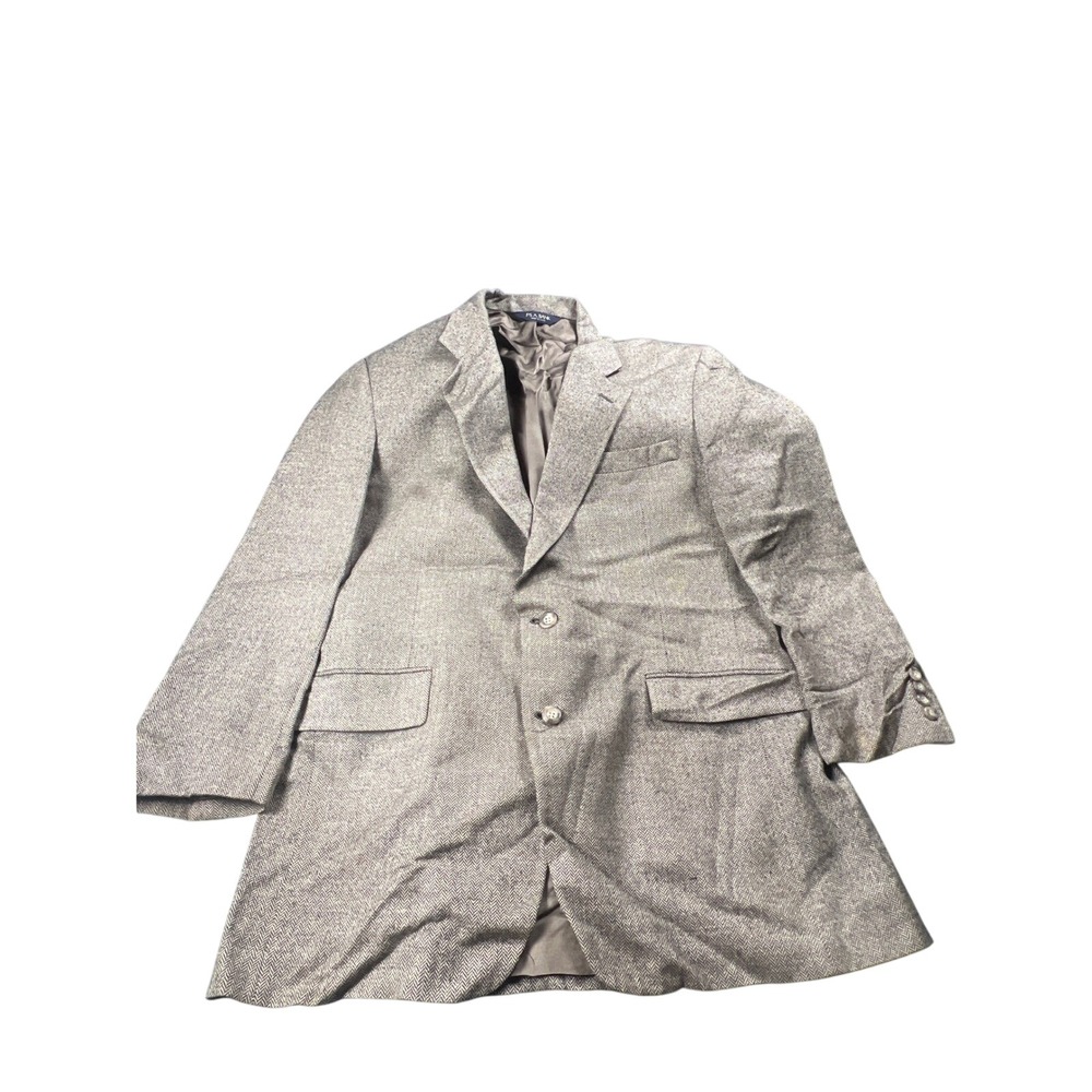 Jos A Bank Men's Wool Blend Herringbone Blazer Sport Coat Jacket Beige Tan XL